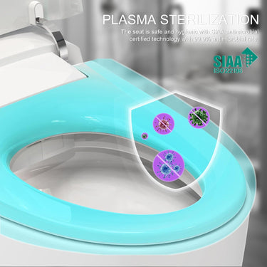 Smart Toilet with Bidet Built in, Built in Tank with Powerful Flush, Auto Open/Close Lid, Foot Sensor Operation, Intelligent Induction Heat Seat, Smart Bidet Toilet with Instant Warm Water