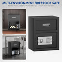 Fireproof Safe with Fire Video,1.8 Cubic Feet Class A Fireproof Standard Digital Safe Box Fireproof for Home&Office,Alloy Steel Fire Proof Safe for Document Money Jewelry Valuables,Black