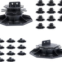 12 Pack Adjustable Plastic Pedestal Paver, Deck Foundation Support Base, Floor Slate Support Floor Lift, Adjustable Height from 1.38'' to 2.56'' (Unilateral Keel Slot),Special Dad's Gift