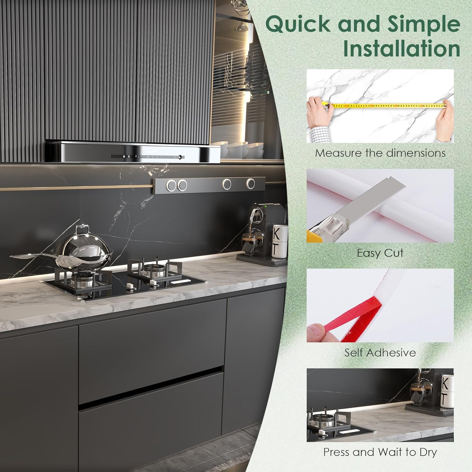 Flexible Quarter Round Molding,White 118 Inch Self Adhesive Peel and Stick Silicone Quarter Round Trim Molding for Wall Edge Corner, Cabinet Edge, Countertops
