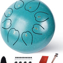 Rain Drum for Outside 6 Inch 8 Notes, Malachite Steel Tongue Drum, Music Valentine's Day Gifts for Family Friends, Drum Instrument, New Year Gift Drum for Meditation Yoga Education