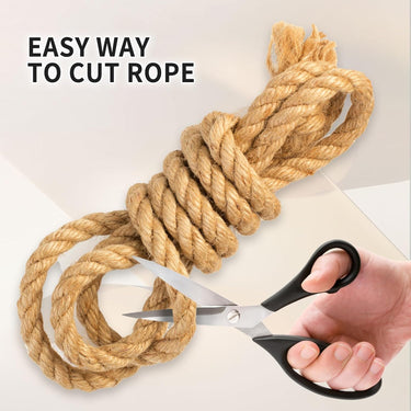 Jute Rope (1 in X 100 ft), Twisted Manila Rope, 25mm Natural Thick Hemp Rope Heavy Duty Tug of War Ropes Thick Rope for Crafts Railing Gardening Bundling Hammocks Home Decorating