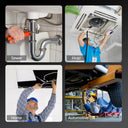 Dual-Lens Borescope, Split View Endoscope Camera with 5" IPS Screen, Inspection Camera, with 32GB Card,Photo & Video(Sound Available) for Plumbing, Auto, Sewer (50FT)