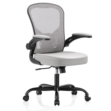 Office Chair, Ergonomic Desk Chairs 330LBS Capacity High Back Mesh Computer Chair with Flip-up Armrests, Comfy Work Chair with Adjustable Lumbar Support, Rolling Swivel Executive Task Chair Black