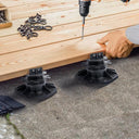 12 Pack Adjustable Plastic Pedestal Paver, Deck Foundation Support Base, Floor Slate Support Floor Lift, Adjustable Height from 1.38'' to 2.56'' (Unilateral Keel Slot),Special Dad's Gift