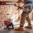 Portable Fan Compatible with milwaukee 18V Battery, 650 CFM Battery Operated Fan, Jobsite Fan 30dB Low Noise, Cordless Ventilador, Ideal for Travel, Work, with Hidden Hook for Hanging