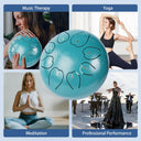Rain Drum for Outside 6 Inch 8 Notes, Malachite Steel Tongue Drum, Music Valentine's Day Gifts for Family Friends, Drum Instrument, New Year Gift Drum for Meditation Yoga Education