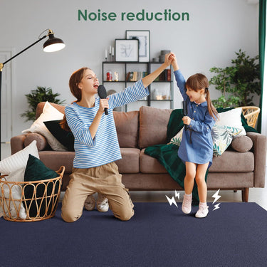 30 Pack Carpet Tile - 12” X 12” Self Adhesive Carpet Floor Tiles Anti-Slip Reusable Carpet Squares Peel and Stick Carpet Floor Tilel DIY Installation for Bedroom (Blue)
