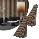 8-Piece Wood Slat Acoustic Panels for Stylish Decor - 47.2" x 7.87"Acoustic Wood Wall Panels 3D Wood Slat Wall Panel Acoustic Wood Panels for Ceiling and Wall Grey Oak