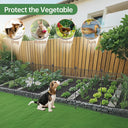 5 Panels Metal Garden Fence,24 in H x 10 ft L Garden Fencing Animal Barrier,Garden Decorative Fence Outdoor Rustproof for Yard Patio Flower Bed Lawn