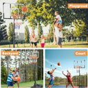 Basketball Hoop Outdoor 4.82-8.53ft Adjustable, Portable Basketball Hoops & Goals for Kids/Teenagers/Youth in Backyard/Driveway/Indoor, with PC Backboard and Extra Sandbag