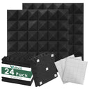 52 Pack Acoustic Panels 1 X 12 X 12 Inch Upgraded, Acoustic Foam Panels for Soundproofing, Noise Reduction, Soundproof Panels for Studios, Offices, and Home Theaters