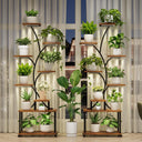 LotFun Plant Stand Indoor with Grow Lights, 8-Tiered Metal Plant Shelf, 61" Tall Plant Stand for Indoor Plants Multiple, S-Shaped Display Rack for Indoor Plants, Living Room, Garden, Patio