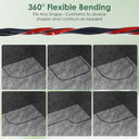 Flexible Quarter Round Molding,Black 78 Inch Self Adhesive Peel and Stick Silicone Quarter Round Trim Molding for Wall Edge Corner, Cabinet Edge, Countertops