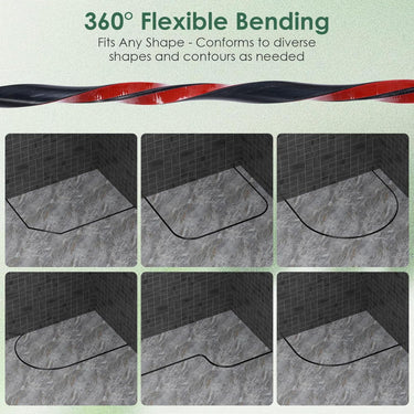 Flexible Quarter Round Molding,Black 78 Inch Self Adhesive Peel and Stick Silicone Quarter Round Trim Molding for Wall Edge Corner, Cabinet Edge, Countertops