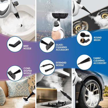 Steam Cleaner for Home, High Pressure Handheld Steam Cleaner with 14-Piece Accessory Set, Portable Steamer for Cleaning Car Upholstery Tile Grout Home
