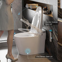 Smart Toilet, Bidet Toilet with Pump Assisted Flush, Foot Sensor Operation, Heated Bidet Seat, Warm Water, Dryer, Digital Display, Night Light, Tankless Toilet with Cleaning Foam Dispenser