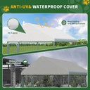 Outdoor Large Dog Kennel 6.6 x 6.6 FT, Heavy Duty Dog Enclosure with UV & Rain-Proof Fully Covered Roof, Rustproof Metal Mesh, Double Security Locks (79" L * 79" W * 63" H)