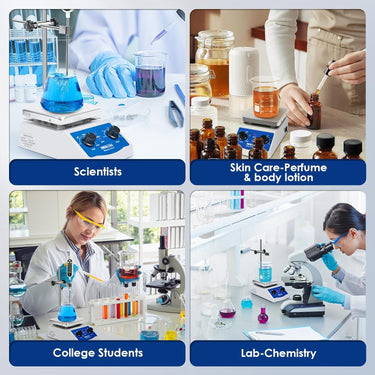 Magnetic Stirrer Hot Plate, Max 716°F Magnetic Stir Plate, 100-2000RPM Magnetic Mixer with Magnetic Stir Bar，2000ML Stirring Capacity for Lab，College,Chemistry