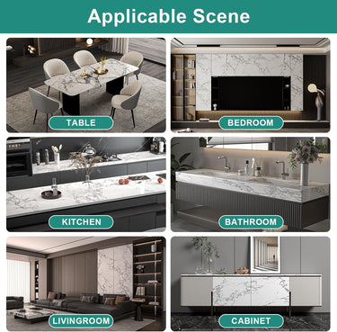 White Marble Peel and Stick Wallpaper,17.7"x196.8",Self-Adhesive and Removable Granite Contact Paper for Furniture Makeover, Deal for Updating Old Furniture in Kitchen,Bedroom,Bathroom