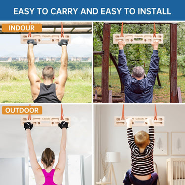 URBANVISTA Climbing Hangboard Rock, Wooden Climbing Boar Longboard