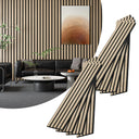 8-Piece Wood Slat Acoustic Panels for Stylish Decor - 47.2" x 7.87"Acoustic Wood Wall Panels 3D Wood Slat Wall Panel Acoustic Wood Panels for Ceiling and Wall Grey Oak
