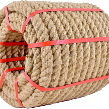 Jute Rope (1 in X 100 ft), Twisted Manila Rope, 25mm Natural Thick Hemp Rope Heavy Duty Tug of War Ropes Thick Rope for Crafts Railing Gardening Bundling Hammocks Home Decorating
