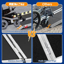 Portable Wheelchair Ramp with Wheels 4FT,800LBS Weight Capacity Threshold Ramps with Anti-Slip Surface for Wheelchair, Foldable Handicap Ramps for Home,Steps,Stairs,Doorways,