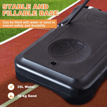 Basketball Hoop Outdoor 33inch Portable, 4.82-8.53ft Adjustable Basketball Goals for Teenagers/Youth with PC Backboard and Extra Sandbag