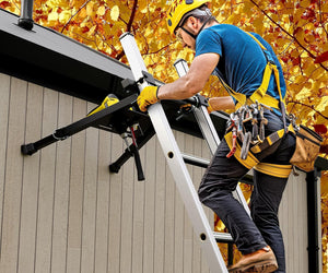 LotFun Ladder Stabilizer Adjustable Length,Ladder Standoff for Roof, Extension Ladder Stabilizer Accessory Safety Stability Steel withstands 350 LBS Weight Rating