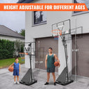 LotFun Basketball Hoop Outdoor, 5.2-10FT Height Adjustable Portable Basketball Hoops with 44 Inch Shatterproof Backboard, Basketball Goal System for Kids Youth and Adults in Backyard/Driveway/Indoor