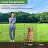 4 Panels Metal Garden Fence with Gate,36 in H x 10 ft L Garden Fencing Animal Barrier,Garden Decorative Fence Outdoor Rustproof for Yard Patio Flower Bed Lawn