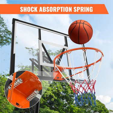 LotFun Basketball Hoop Outdoor, 5.2-10FT Height Adjustable Portable Basketball Hoops with 44 Inch Shatterproof Backboard, Basketball Goal System for Kids Youth and Adults in Backyard/Driveway/Indoor