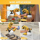 Cordless Paint Sprayer for Dewalt 20V MAX Battery Electric Spray Paint Gun with High Capacity Container Easy to Clean for House Painting Furniture Home Interior Gold(Not Include Battery)