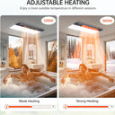 Bathroom Exhaust Fan with Light and Heater, 4 in 1 Bathroom Fan with Heater, 1800W Heating Power, Remote Control, Quiet & Powerful for Ventilation, Lighting, Heating, and Drying