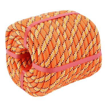 Arborist Rigging Rope (1/2 in x 100 ft), Braided Polyester Rope, Outdoor Climbing Rope High Strength Rope for Rock Hiking Camping Construction Climbing Swing Sailing, Orange