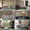 4-Piece Wood Slat Acoustic Panels for Stylish Decor - 94.5" x 7.87"Acoustic Wood Wall Panels 3D Wood Slat Wall Panel Acoustic Wood Panels for Ceiling and Wall White Oak