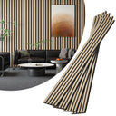 8-Piece Wood Slat Acoustic Panels for Stylish Decor - 47.2" x 7.87"Acoustic Wood Wall Panels 3D Wood Slat Wall Panel Acoustic Wood Panels for Ceiling and Wall Grey Oak