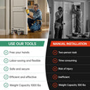 Door Installation Tool Kit - 2 Pcs Door Installation Dolly with Spirit Level, Heavy Duty Door Board Dolly for 1-3/8" to 2-1/4" Door Installation Tools for Pre Hung Door Lifter Up to 1000 Lbs