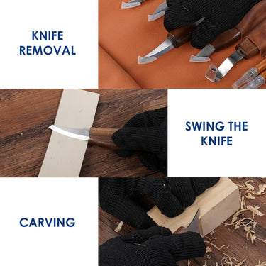 RexTact Wood Carving Kit Deluxe Hand Carving Tool Set, 16 Wood Whittling Kit High-Carbon Steel, Wood Art Tools 8 Whittling Knives & 4 Detail Carving Knives for Beginner &Professional Christmas Gift