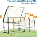 Volleyball Training Equipment, Outdoor Volleyball Practice Net Station Volleyball Spike Trainer for Different Training Levels, Freely Adjustable Height Volleyball Net for Both Indoor & Outdoor Use