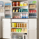 72" Tall Pantry Cabinet, 31.5" W Larger Farmhouse Kitchen Pantry Cabinet with Barn Doors, Hidden Drawer and 4 Shelves, Wood Versatile Storage Cabinet for Kitchen, Dining Room, Living Room