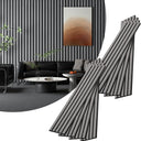 8-Piece Wood Slat Acoustic Panels for Stylish Decor - 47.2" x 7.87"Acoustic Wood Wall Panels 3D Wood Slat Wall Panel Acoustic Wood Panels for Ceiling and Wall Grey Oak