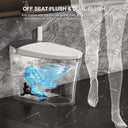 Smart Toilet with Bidet Built in, Built in Tank with Powerful Flush, Auto Open/Close Lid, Foot Sensor Operation, Intelligent Induction Heat Seat, Smart Bidet Toilet with Instant Warm Water