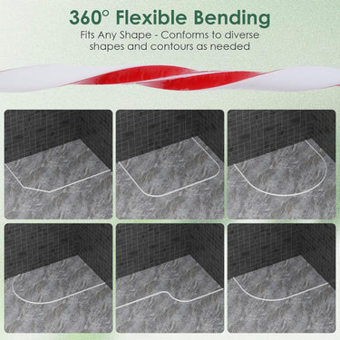 Flexible Quarter Round Molding,White 118 Inch Self Adhesive Peel and Stick Silicone Quarter Round Trim Molding for Wall Edge Corner, Cabinet Edge, Countertops