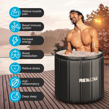 Portable Tub for Shower Portable Bath Tub for Athlete Pizza Oven Tables, Easy Setup Ice Pod for Indoor and Outdoor Use 108 Gallon Portable Shower Tub for Adults