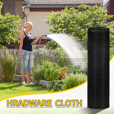 Hardware Cloth,1/2 inch 48" x 100' Chicken Wire Fencing,19 Gauge Vinyl Coated Wire Mesh Roll, Black Welded Wire Fence Roll Chicken Wire Mesh Roll for Garden Fencing Gopher Rabbit Snake Wire