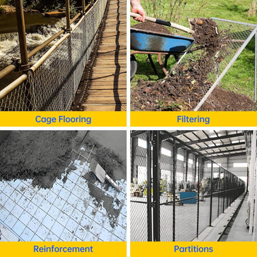 Hardware Cloth,1/2 inch 48" x 100' Chicken Wire Fencing,19 Gauge Vinyl Coated Wire Mesh Roll, Black Welded Wire Fence Roll Chicken Wire Mesh Roll for Garden Fencing Gopher Rabbit Snake Wire