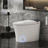 Smart Toilet with Bidet, Built-in Tank, Powerful Flush, Auto Open/Close Lid, Foot Sensor, Heated Seat, Instant Warm Water