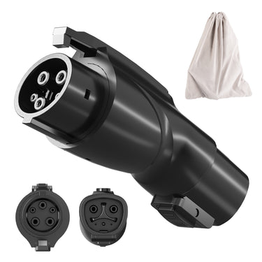 NACS to J1772 Charging Adapter,Max 60 Amp & 250V Tesla to J1772 EV Charging Adapter Compatible with IP55 Tesla High-Power Connectors, Destination and Mobile Chargers, Safety Lock